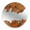 Miroir rond teck recyclé ELO