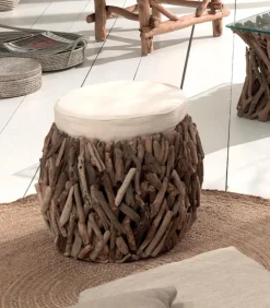 Pouf bois flotté WOODREAM