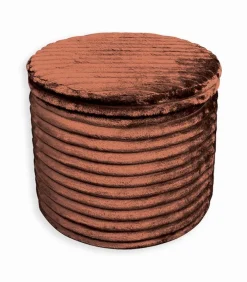 Pouf-coffre en velours côtelé SHAKE