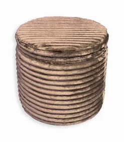 Pouf-coffre en velours côtelé SHAKE