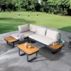 Salon de jardin canapé d’angle modulable HOLBOX