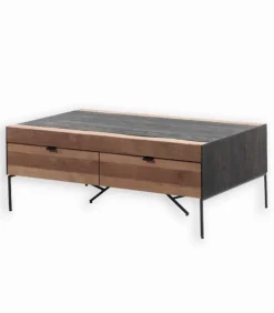 Table basse chêne teinté noir VALMO