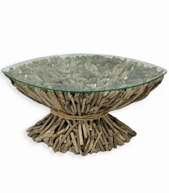 Table basse ovale bois flotté WOODREAM