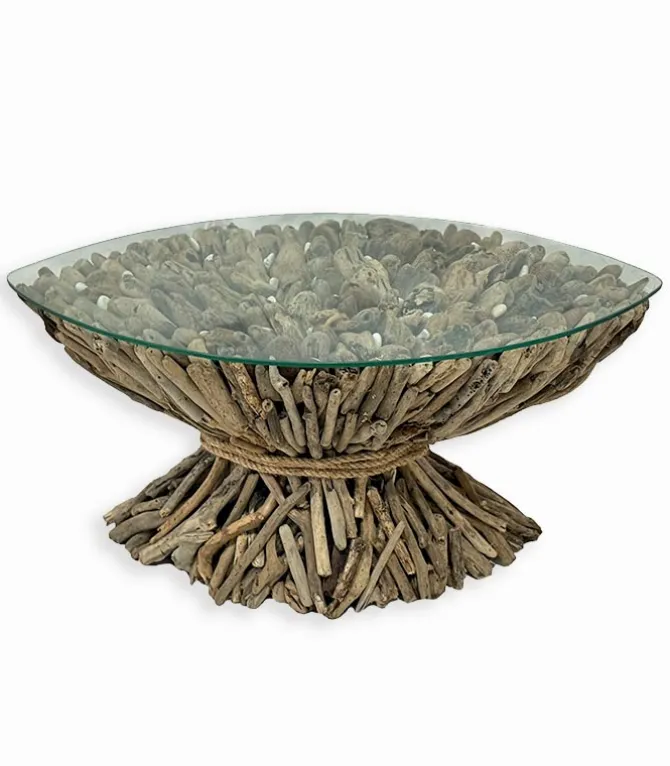 Table basse ovale bois flotté WOODREAM