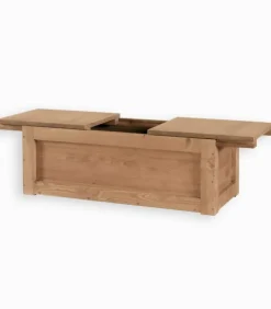 Table basse pin massif ciré coffre MOVING