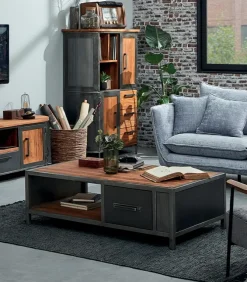 Table basse teck recycle HEPBURN