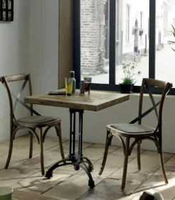Table bistrot bois recyclé STERLING