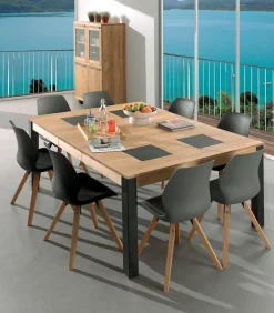 Table carrée frêne massif PIER