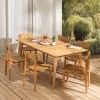 Table de jardin rectangulaire en teck FEROE