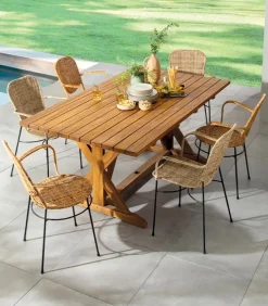 Table de jardin rectangulaire teck JAYA