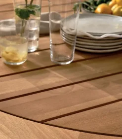 Table de jardin ronde en teck MARIWA