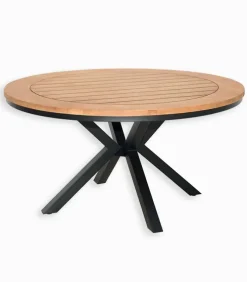 Table de jardin ronde en teck MARIWA