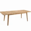 Table de jardin teck FEROE avec allonge