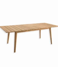 Table de jardin teck FEROE avec allonge