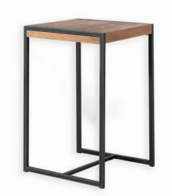 Table haute teck recyclé et métal BROWTON