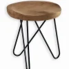 Tabouret assise teck
