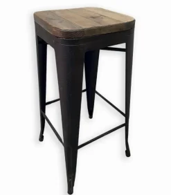 Tabouret de bar métal et bois STORGARD