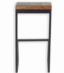 Tabouret haut métal et bois WESTMOUNT
