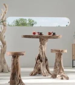 Tabouret haut TECK RACINE