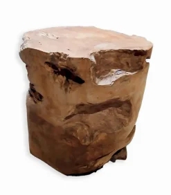 Tabouret pouf teck FARMER